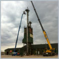 Chimney tower demolition